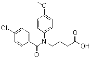 CAS # 30544-61-7, Clanobutine, Clanobutine, N-(p-Chlorobenzoyl)-gamma-(p-anisidino)butyric acid