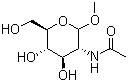 structure of CAS# 3055-46-7, Methyl 2-(acetylamino)-2-deoxy-D-glucopyranoside