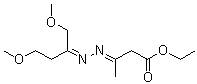 3-[2-[3-Methoxy-1-(methoxymethyl)propylidene]hydrazinylidene]butanoic acid ethyl ester molecular structure (CAS 30692-37-6)