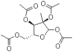 structure of CAS# 306960-25-8, 2-C-Methyl-D-ribofuranose tetraacetate