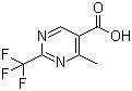 structure of CAS# 306960-74-7, 4-Methyl-2-(trifluoromethyl)-5-pyrimidinecarboxylic acid
