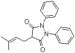 CAS # 30748-29-9, Feprazone, 4-(3-Methylbut-2-en-1-yl)-1,2-diphenylpyrazolidine-3,5-dione