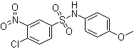 4-氯-N-(4-甲氧基苯基)-3-硝基苯磺酰胺分子结构 (CAS 30751-26-9)