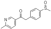 CAS # 307531-95-9, 1-(6-Methyl-3-pyridinyl)-2-[4-(methylsulfinyl)phenyl]ethanone