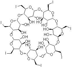 structure of CAS# 30754-23-5, Heptakis(6-iodo-6-deoxy)-beta-cyclodextrin