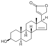 CAS # 3080-20-4, beta-Anhydrouzarigenin, 3beta-Hydroxy-5alpha-carda-14,20(22)-dienolide