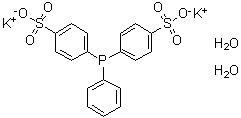 Dipotassium bis(p-sulfonatophenyl)phenylphosphine dihydrate molecular structure (CAS 308103-66-4)