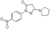 structure of CAS# 30818-17-8, 1-(4-Nitrophenyl)-3-pyrrolidino-2-pyrazolin-5-one