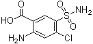 structure of CAS# 3086-91-7, 4-Chloro-5-sulfamylanthranilic acid