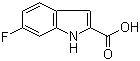 structure of CAS# 3093-97-8, 6-氟吲哚-2-羧酸