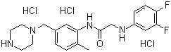 CAS # 309712-55-8, 2-[(3,4-Difluorophenyl)amino]-N-[2-methyl-5-(1-piperazinylmethyl)phenyl]acetamide hydrochloride