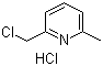 2-(氯甲基)-6-甲基吡啶盐酸盐分子结构 (CAS 3099-30-7)