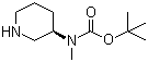 structure of CAS# 309962-67-2, Methyl(3R)-3-piperidinylcarbamic acid tert-butyl ester