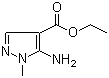 5-氨基-1-甲基吡唑-4-甲酸乙酯分子结构 (CAS 31037-02-2)