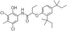 2-[2,4-Bis(tert-pentyl)phenoxy]-N-(3,5-dichloro-2-hydroxy-p-tolyl)butyramide molecular structure (CAS 31037-84-0)