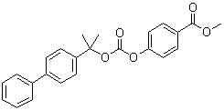 structure of CAS# 31140-37-1, 4-[[(1-[1,1'-Biphenyl]-4-yl-1-methylethoxy)carbonyl]oxy]benzoic acid methyl ester