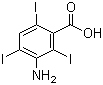 structure of CAS# 3119-15-1, 3-Amino-2,4,6-triiodobenzoic acid
