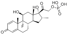 地塞米松磷酸酯分子结构 (CAS 312-93-6)