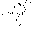 CAS # 31269-33-7, 7-Chloro-2-methoxy-5-phenyl-3H-1,4-benzodiazepine