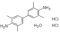 structure of CAS# 312693-82-6, 3,3',5,5'-Tetramethyl-[1,1'-biphenyl]-4,4'-diamine dihydrochloride monohydrate