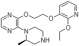 CAS 登录号：313657-95-3, 2-[2-[(2-乙氧基-3-吡啶基)氧基]乙氧基]-3-[(2R)-2-甲基-1-哌嗪基]吡嗪