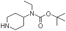 structure of CAS# 313977-45-6, tert-Butyl N-(ethyl)-N-(piperidin-4-yl)carbamate