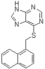 structure of CAS# 313984-77-9, 6-[(1-Naphthalenylmethyl)thio]-9H-purine