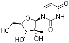 2'-C-甲基尿苷分子结构 (CAS 31448-54-1)