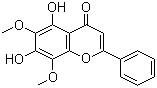 structure of CAS# 3162-45-6, 5,7-二羟基-6,8-二甲氧基黄酮