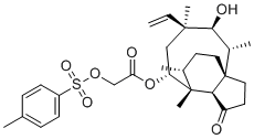 structure of CAS# 31716-01-5, (3aR,4R,5R,7S,8S,9R,9aS,12R)-8-Hydroxy-4,7,9,12-tetramethyl-3-oxo-7-vinyldecahydro-4,9a-propanocyclopenta[8]annulen-5-yl 2-(tosyloxy)acetate