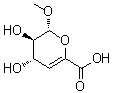 CAS 登录号：31718-88-4, 甲基 4-脱氧-alpha-L-苏式-己-4-烯吡喃糖苷酸