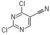 structure of CAS# 3177-24-0, 2,4-Dichloropyrimidine-5-carbonitrile