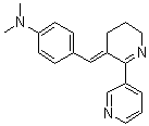 3-[对(二甲基氨基)亚苄基]-3,4,5,6-四氢-2,3'-联吡啶分子结构 (CAS 32013-69-7)