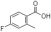 4-氟-2-甲基苯甲酸分子结构 (CAS 321-21-1)