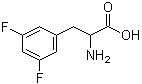 3,5-二氟苯丙氨酸分子结构 (CAS 32133-37-2)