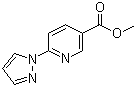 structure of CAS# 321533-62-4, Methyl 6-(1H-pyrazol-1-yl)pyridine-3-carboxylate