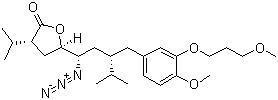 structure of CAS# 324763-46-4, 5(S)-[1(S)-叠氮-3(S)-[4-甲氧基-3-(3-甲氧基丙氧基)苄基]-4-甲基戊基]-3(S)-异丙基二氢呋喃-2-酮