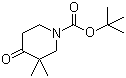 structure of CAS# 324769-06-4, 3,3-Dimethyl-4-oxo-1-piperidinecarboxylic acid tert-butyl ester
