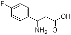 3-Amino-3-(4-fluorophenyl)propanoic acid molecular structure (CAS 325-89-3)