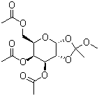 3,4,6-三-O-乙酰基-alpha-D-吡喃葡萄糖-1,2-(甲基原乙酸酯)分子结构 (CAS 3254-16-8)