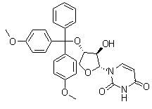 CAS 登录号：325683-90-7, 1-[(2R,3R,4S)-4-[双(4-甲氧基苯基)苯基甲氧基]四氢-3-羟基-2-呋喃基]-2,4(1H,3H)-嘧啶二酮