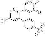 CAS 登录号：325855-74-1, 5-氯-6'-甲基-3-[4-(甲基磺酰基)苯基]-2,3'-联吡啶 1'-氧化物