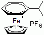 异丙苯基环戊二烯铁六氟磷酸盐分子结构 (CAS 32760-80-8)