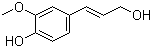 CAS # 32811-40-8, Coniferyl alcohol, (E)-Coniferol, (E)-Coniferyl alcohol, trans-3-(4-Hydroxy-3-methoxyphenyl)-2-propen-1-ol, trans-Coniferyl alcohol