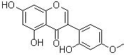 CAS # 32884-35-8, 5,7,2'-Trihydroxy-4'-methoxyisoflavone, 5,7-Dihydroxy-3-(2-hydroxy-4-methoxyphenyl)-4H-1-benzopyran-4-one, 2'-Hydroxybiochanin A, Dehydroferreirin