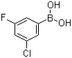 3-Chloro-5-fluorophenylboronic acid molecular structure (CAS 328956-61-2)