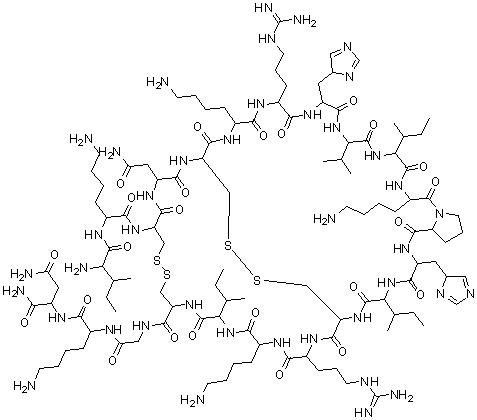 蜜蜂肥大细胞脱粒肽分子结构 (CAS 32908-73-9)