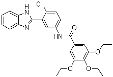 structure of CAS# 329196-48-7, N-[3-(1H-Benzimidazol-2-yl)-4-chlorophenyl]-3,4,5-triethoxybenzamide