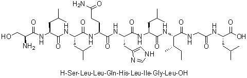 CAS # 329314-98-9, L-Seryl-L-leucyl-L-leucyl-L-glutaminyl-L-histidyl-L-leucyl-L-isoleucylglycyl-L-leucine