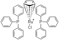 structure of CAS# 32993-05-8, 二(三苯基膦)环戊二烯基氯化钌(II)